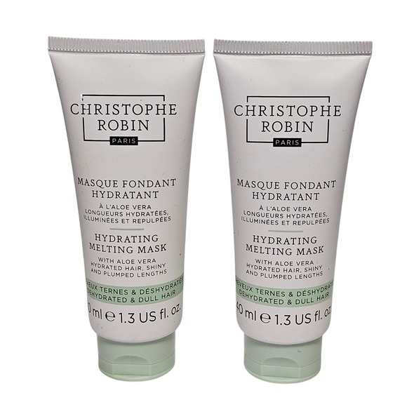 2 x Christophe Robin Hydrating Melting Hair Mask With Aloe Vera 1.3 fl.oz. 40 ml - Picture 7 of 8